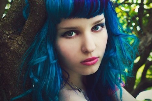 Blue Hair Girl - wide 4