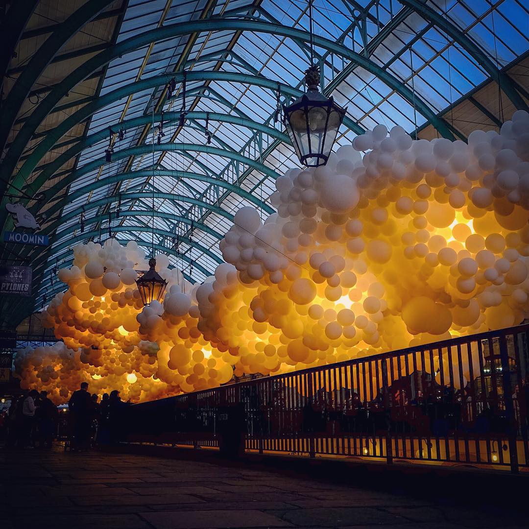 100,000 Balloons Inside London’s Covent Garden Market ShockBlast